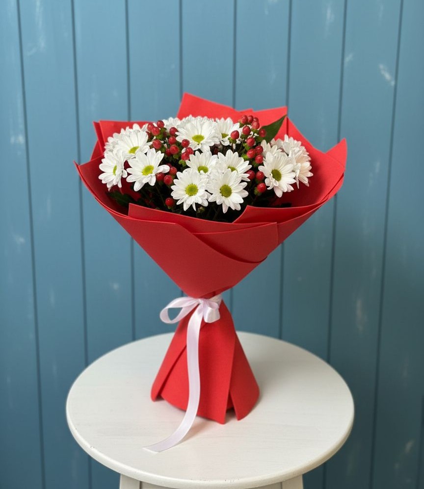 Букет ягоды на снегу в Нижнем Новгороде Букет цветов из: Хризантемы в Нижнем Новгороде