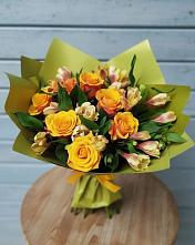 Букет цветов из:  Альстромерии и Розы в Нижнем Новгороде
