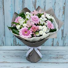Букет цветов из:  Герберы, Альстромерии и Хризантемы в Нижнем Новгороде