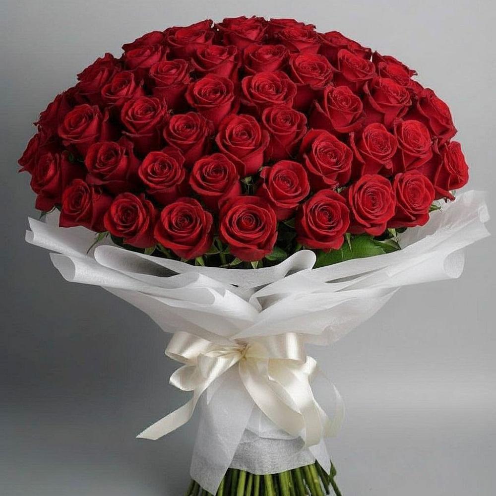 Букет 101 Красная роза Блэк Мэджик в Нижнем Новгороде