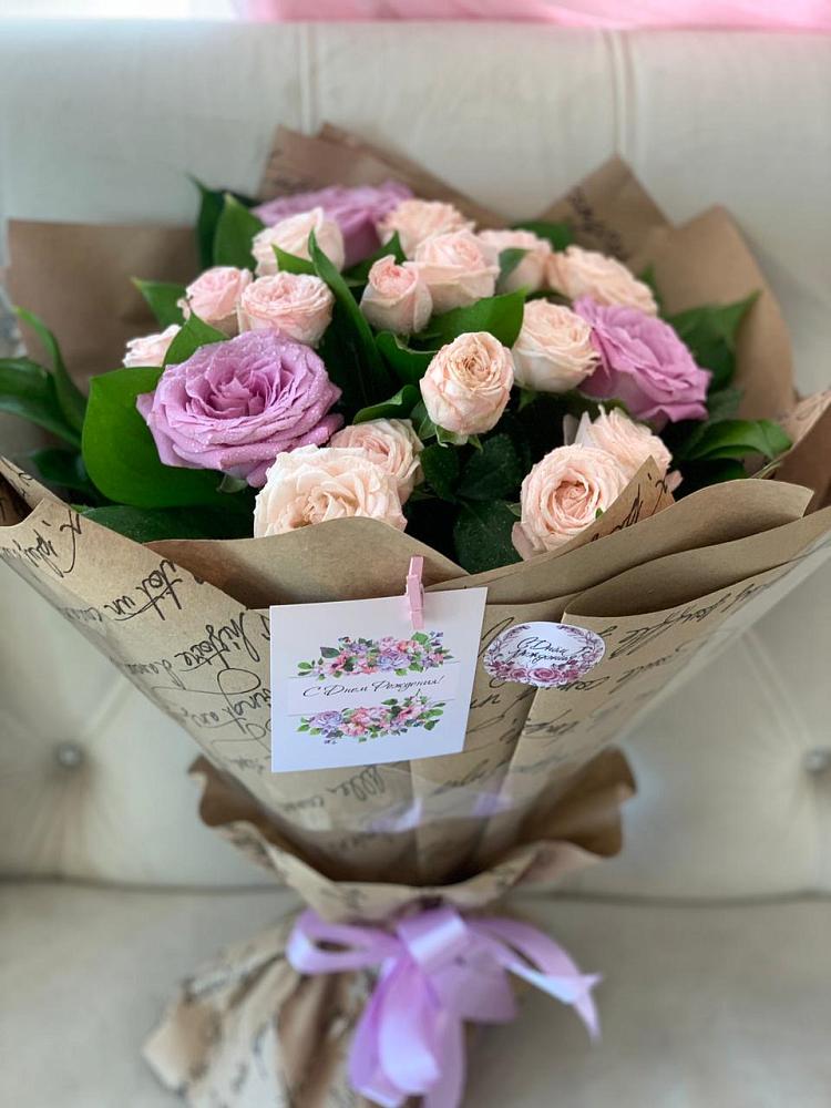 Букет розовая сирень в Нижнем Новгороде Букет цветов из: Розы в Нижнем Новгороде