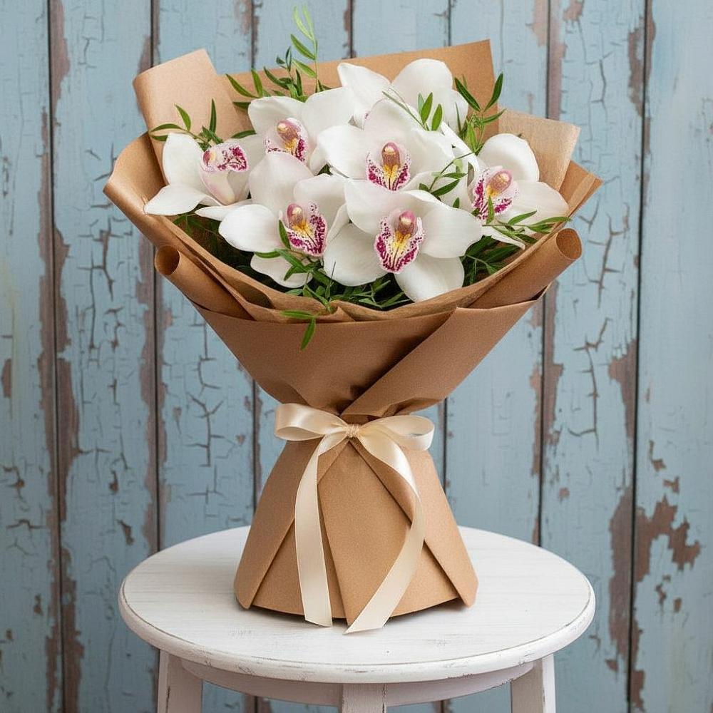 Букет цветов из: Орхидеи и Розы в Нижнем Новгороде