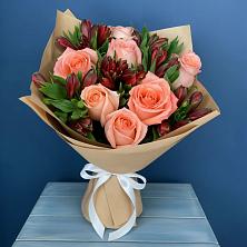 Букет цветов из:  Розы и Альстромерии в Нижнем Новгороде
