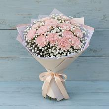 Букет Нежность рассвета в Нижнем Новгороде Букет цветов из:  Гвоздики в Нижнем Новгороде