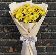 Букет Желтое настроение в Нижнем Новгороде Букет цветов из:  Хризантемы в Нижнем Новгороде