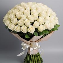 Букет 101 беля роза Белоснежка в Нижнем Новгороде