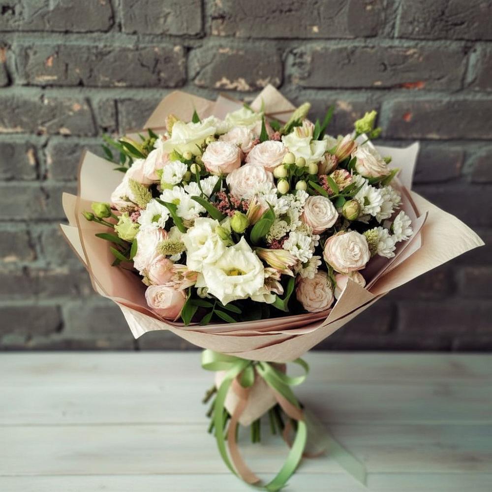 Букет цветов из: Альстромерии, Розы и Хризантемы в Нижнем Новгороде