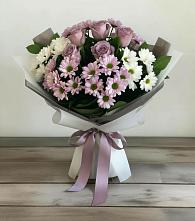 Букет цветов из:  Хризантемы и Розы в Нижнем Новгороде