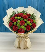 Букет цветов из:  Розы и Хризантемы в Нижнем Новгороде