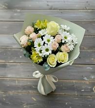 Букет цветов из:  Альстромерии, Розы и Хризантемы #REPLACE_PRED# Нижнем Новгороде