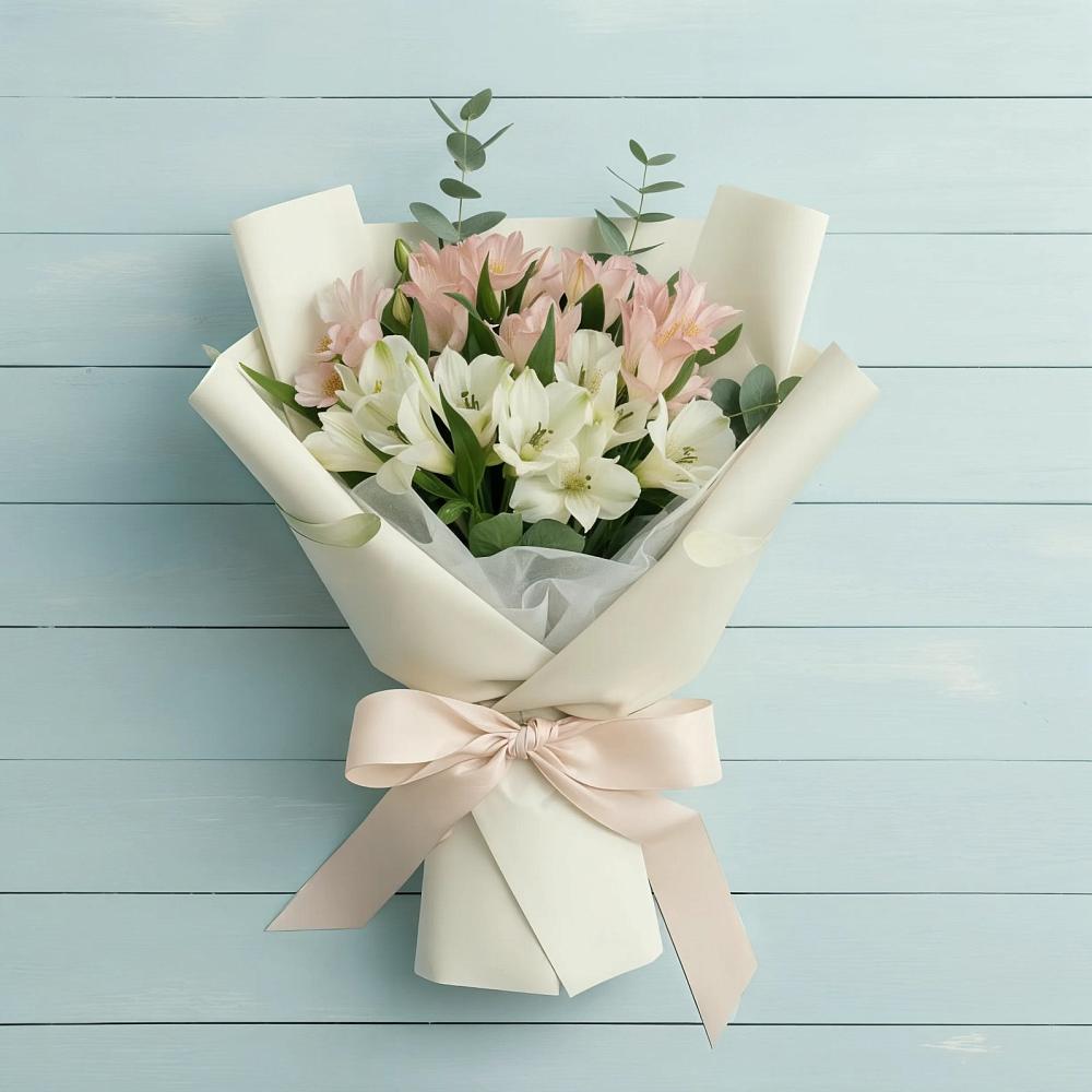 Букет Утренний поцелуй в Нижнем Новгороде Букет цветов из: Альстромерии в Нижнем Новгороде