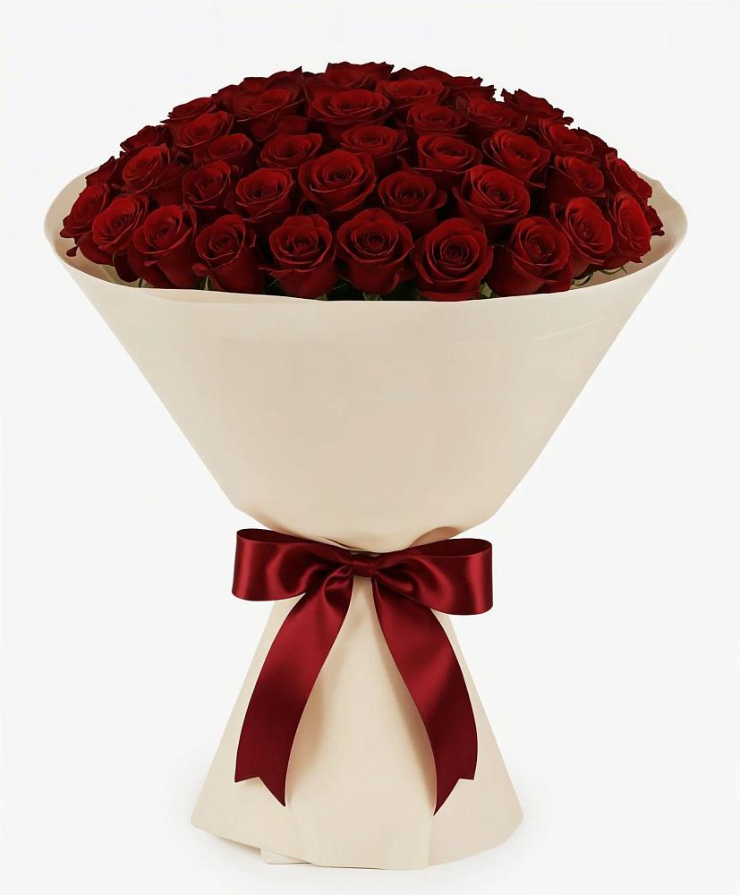 Букет 101 Бордовая роза Блэк Бакарра в Нижнем Новгороде