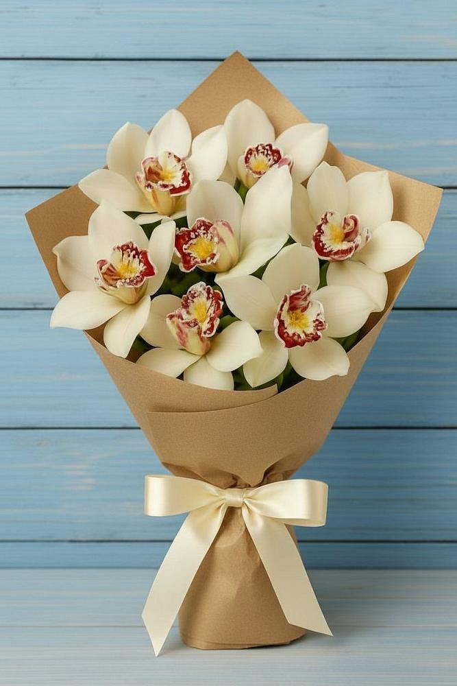 Букет цветов из: Орхидеи и Розы в Нижнем Новгороде