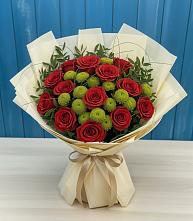 Букет цветов из:  Розы и Хризантемы в Нижнем Новгороде