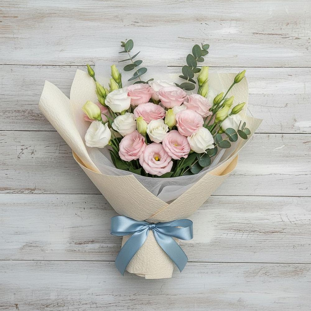 Букет цветов из: Лизиантусы в Нижнем Новгороде